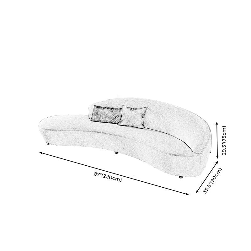 Curved Armless Luxury Sofa