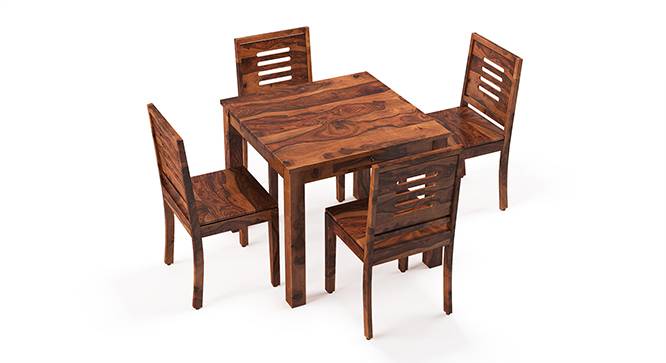Vintage Solid Wood 4 Seater Storage Dining Set