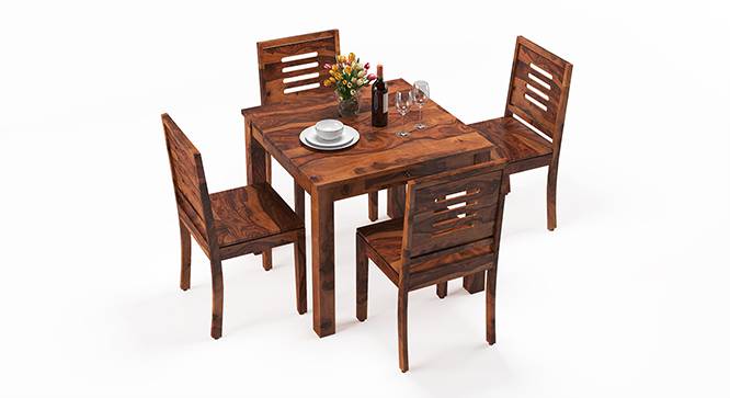 Vintage Solid Wood 4 Seater Storage Dining Set