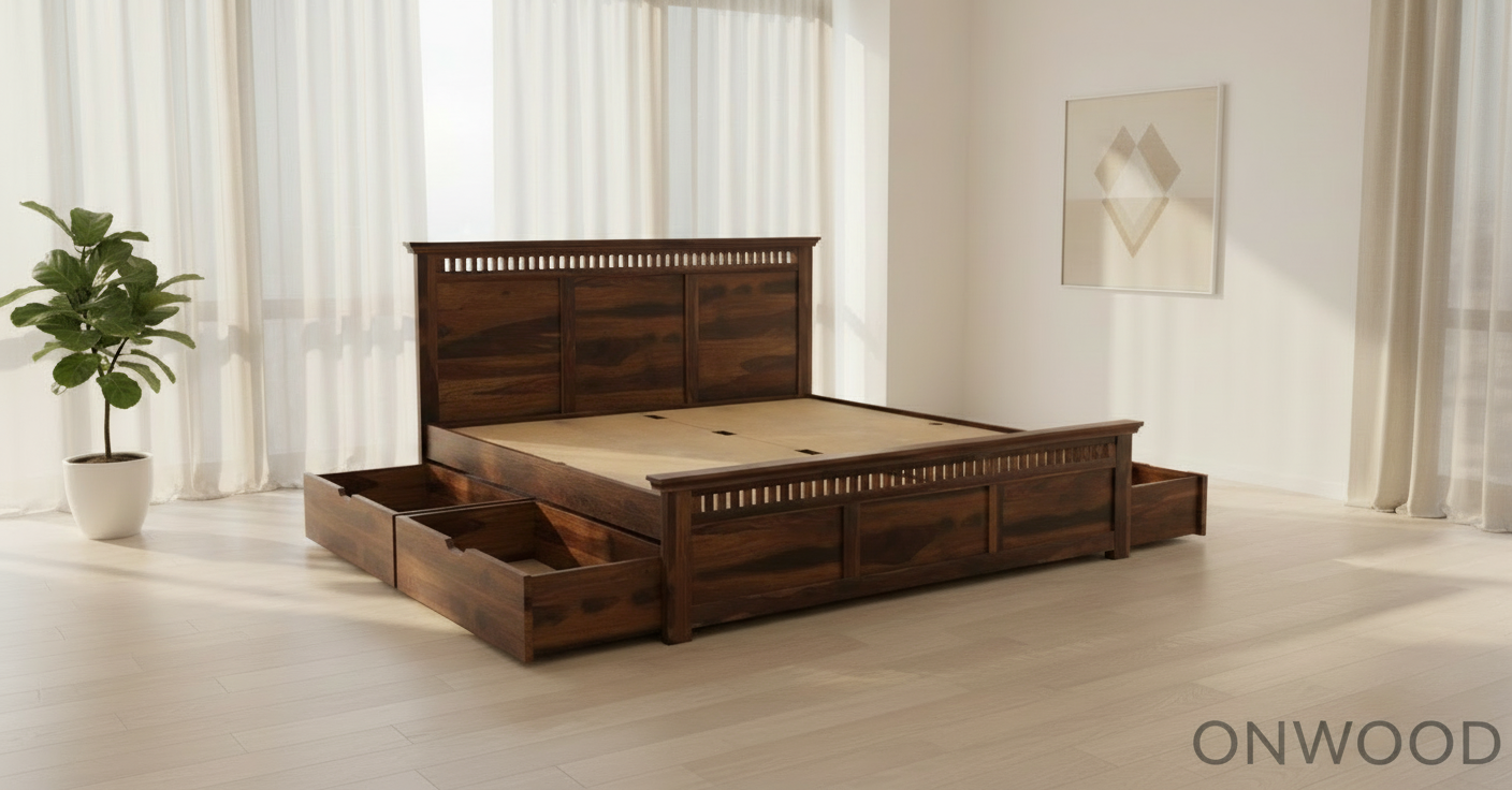 Kuber Solid Wood Bed