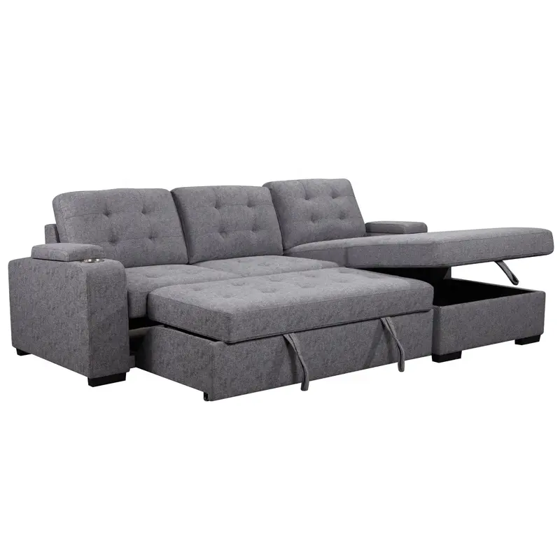 Neo L-Shape Sofa Cum Bed with Storage