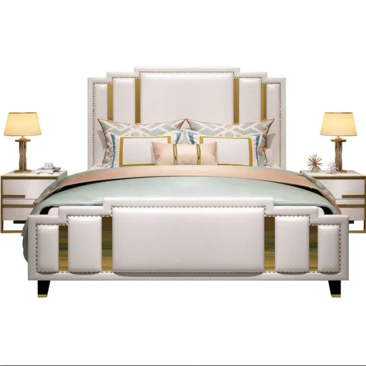 Discover Glamorous Art Luxury Upholstered bed - On Wood Products