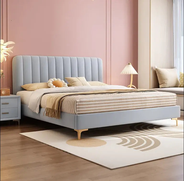 Morden Lining Bed in Velvet Finish