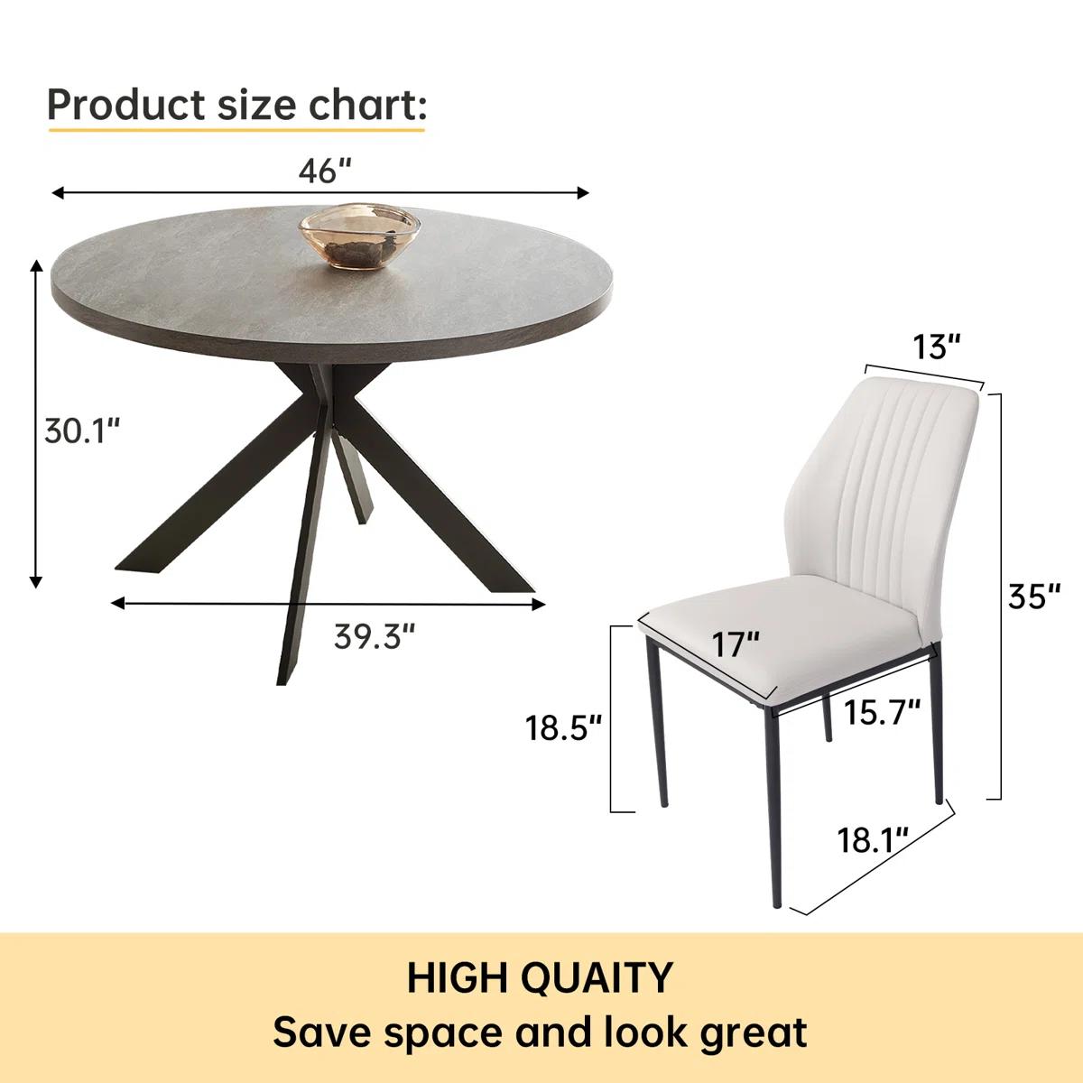 Amber Round Luxury Dining Set