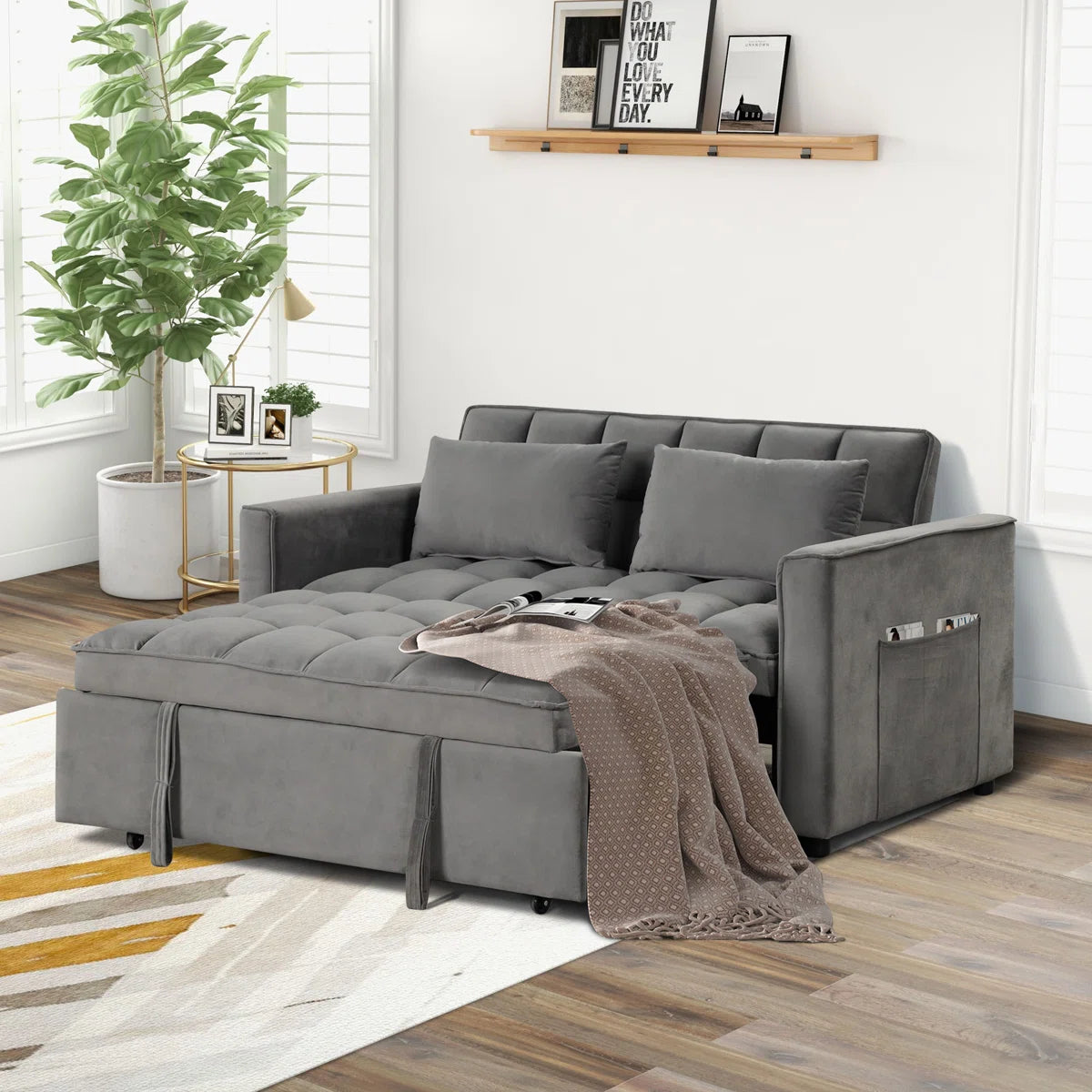 Nextra Tufted Sofa Cum Bed