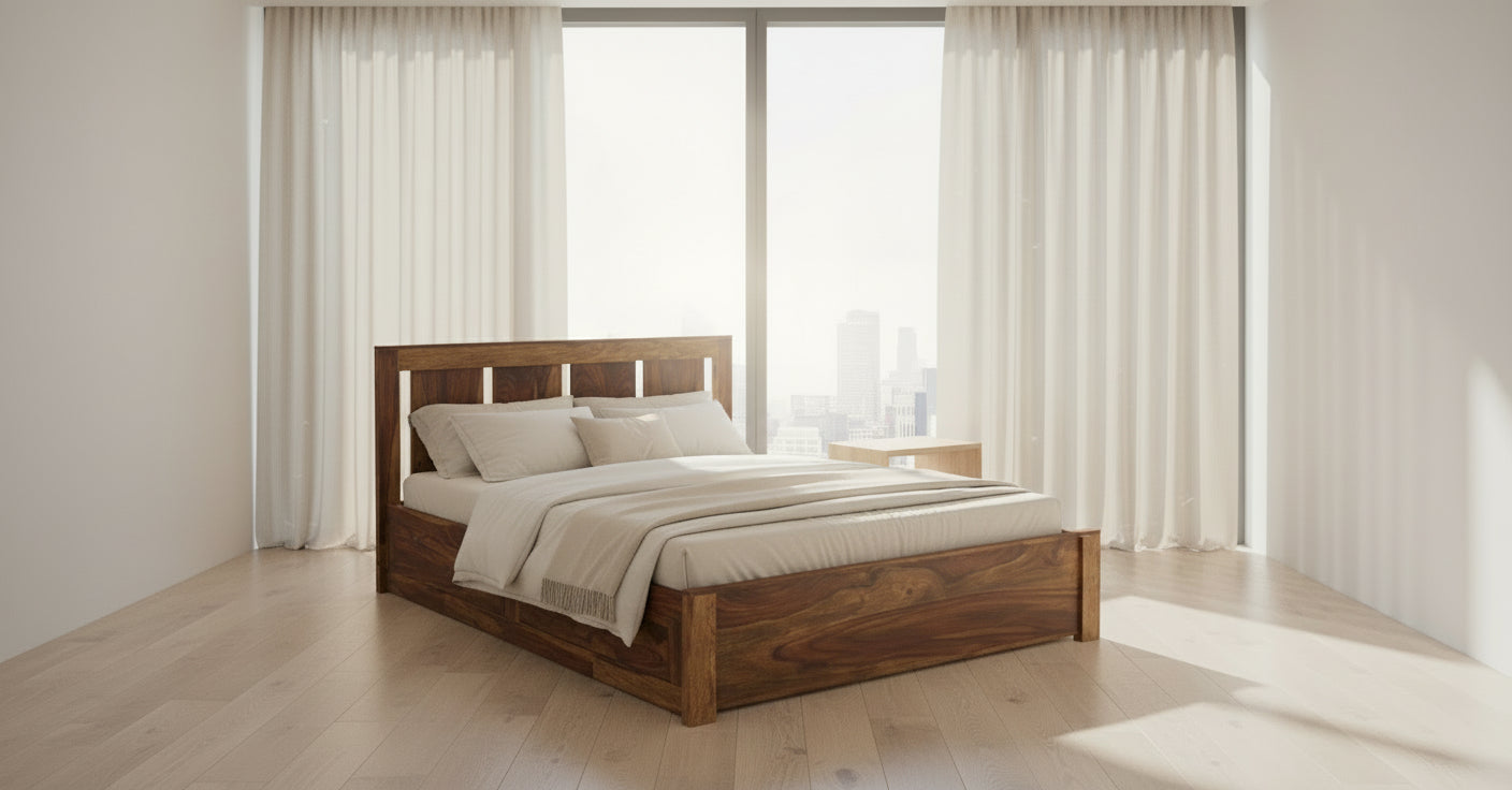 Giril Solid Wood Bed