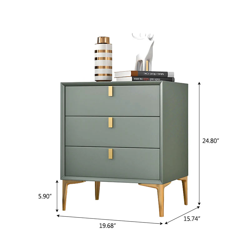 Solid Bed Side With 3 Drawers