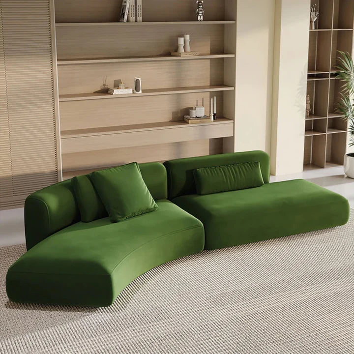 Italian Luxury Curved Sofa Multi Color's - On Wood Products