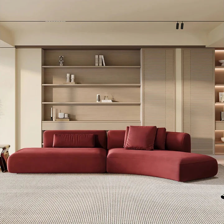 Italian Luxury Curved Sofa Multi Color's - On Wood Products