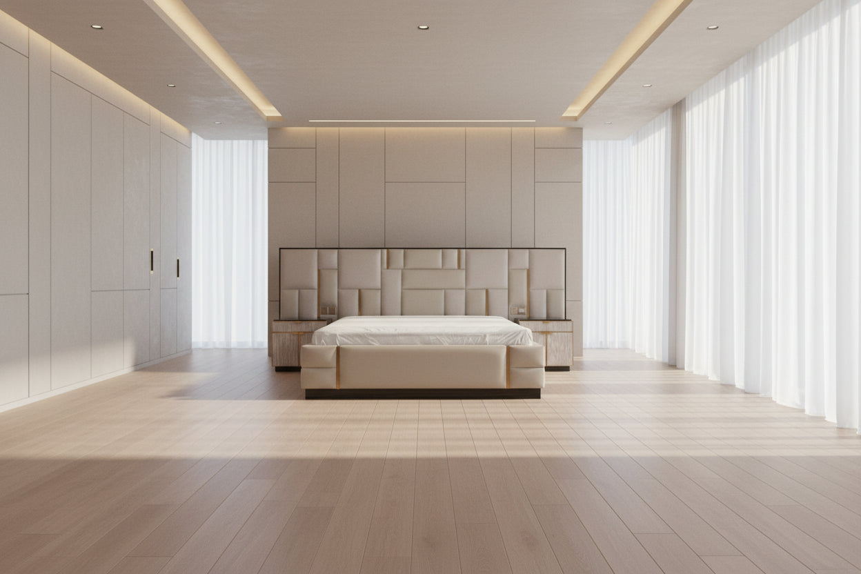 Kane Luxury Upholshred Bed - On Wood Products