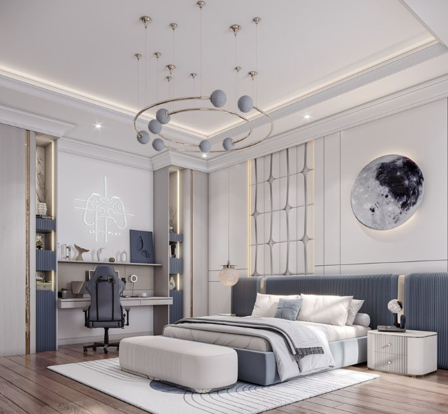 Life style Upholstered Luxury Bed - On Wood Products