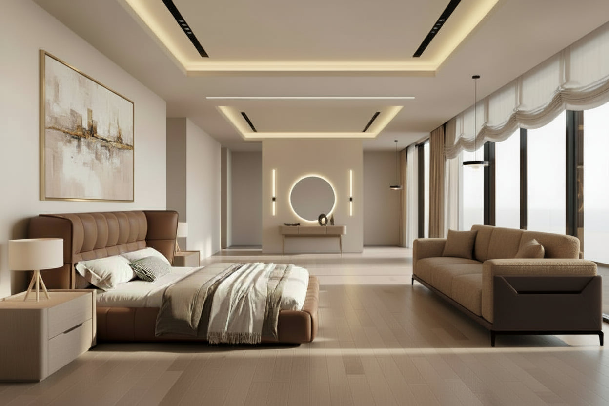 The Grandeur Luxury Upholstered Bed - On Wood Products