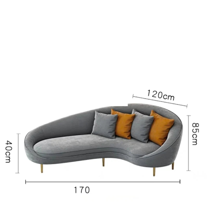 Mitchell Curve Sofa in Mustang - On Wood Products