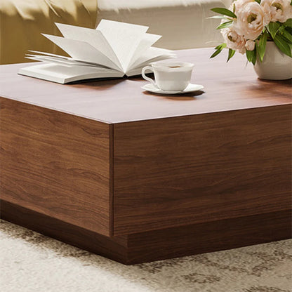 Modern Coffee Table, Minimalist Wood Veneer Coffee Table