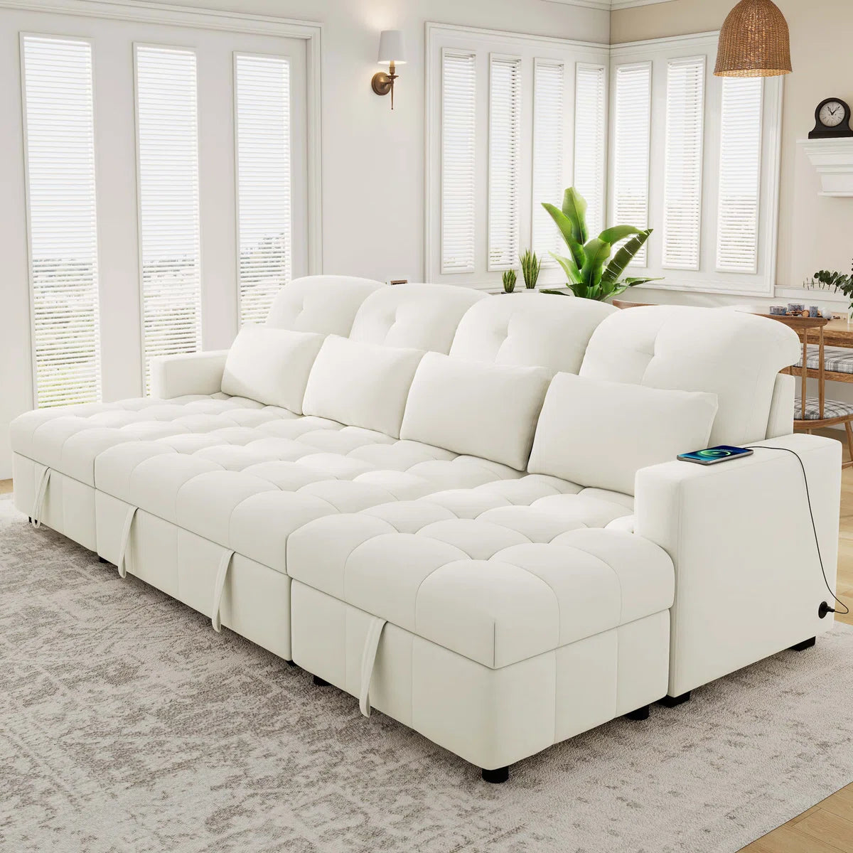 U Shaped Designer Cozy Sofa Cum Bed