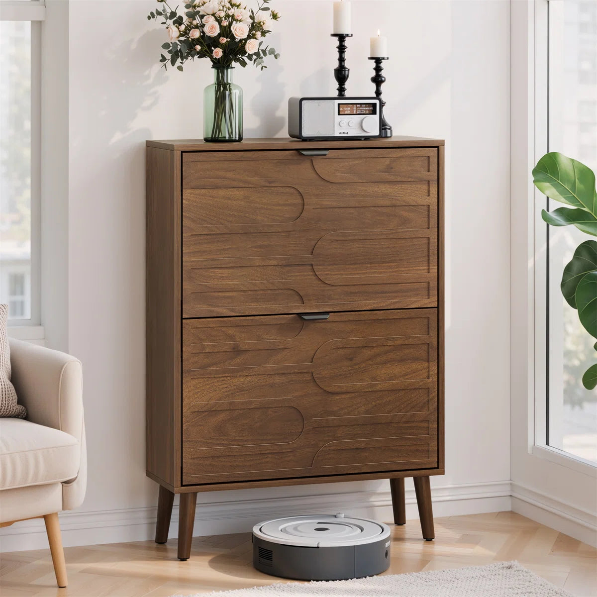 kelly wooden shoe cabinet
