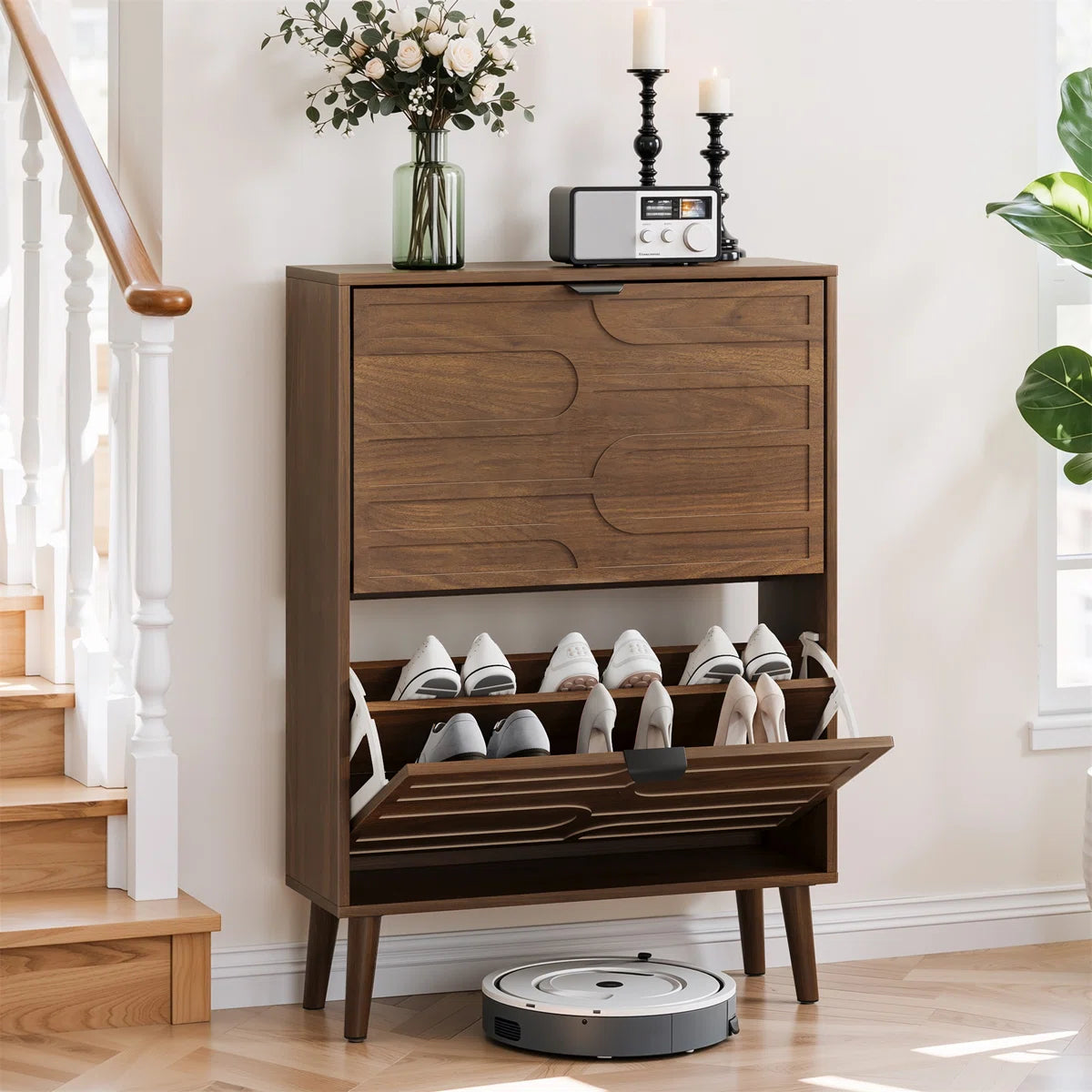 kelly wooden shoe cabinet