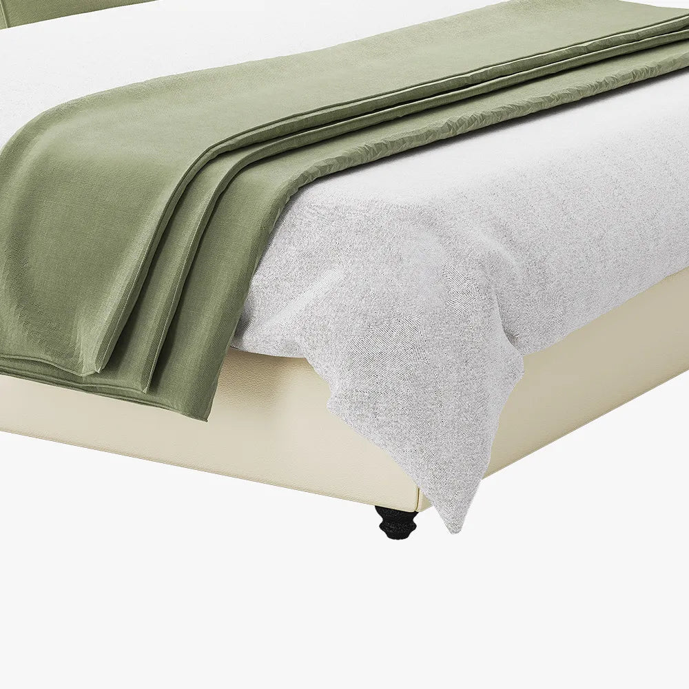 Butterfly Leatherette Bed with Storage