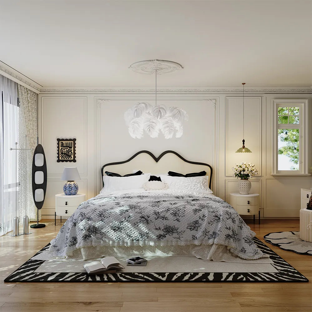 Butterfly Leatherette Bed with Storage