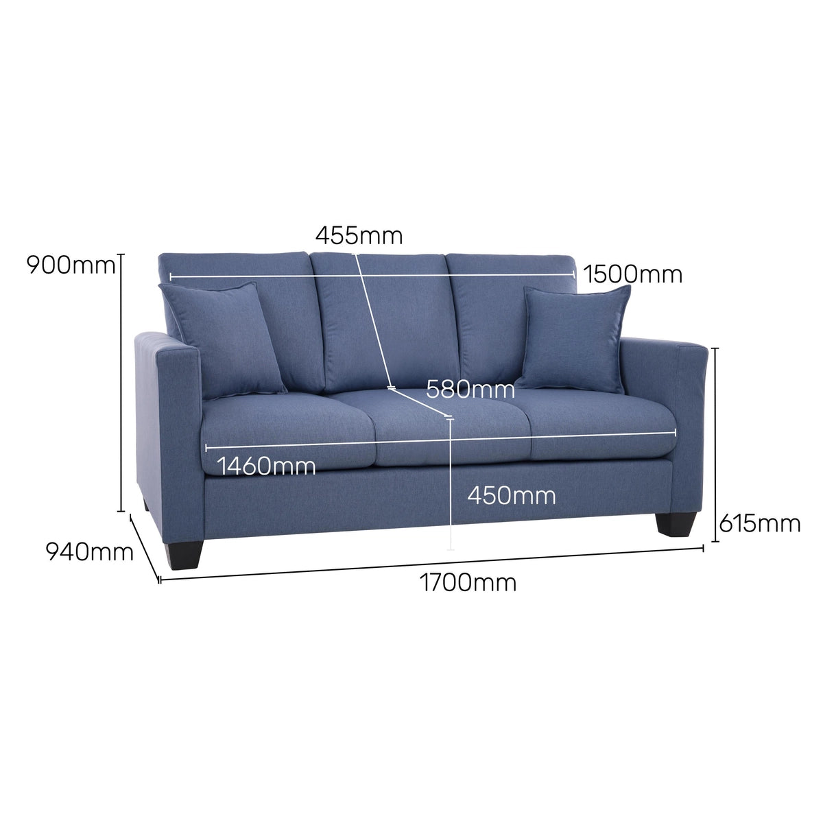 Palmer Luxury Upholstered Sofa