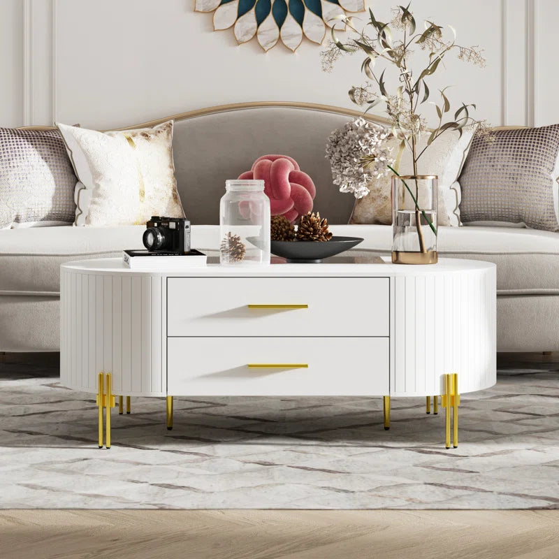 Adelle Coffee Table With 2-Drawers - On Wood Products