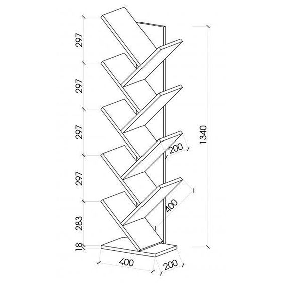 Vista Corner Bookshelf / Bookcase - On Wood Products