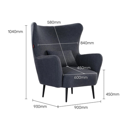 Joya Luxury High Back Chair with Puffy