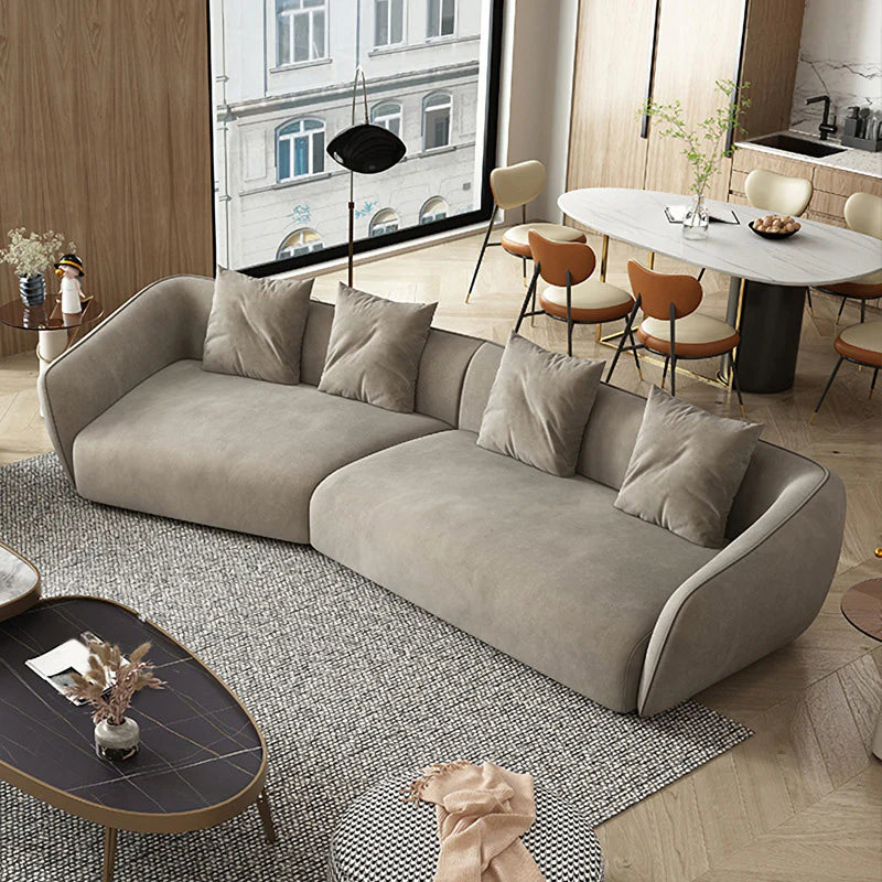 Jesmin Sofa With Pillow Back and Sloped Arms