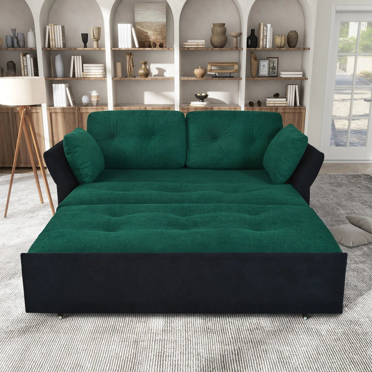 Flex Modern Sofa Cum Bed in Suede