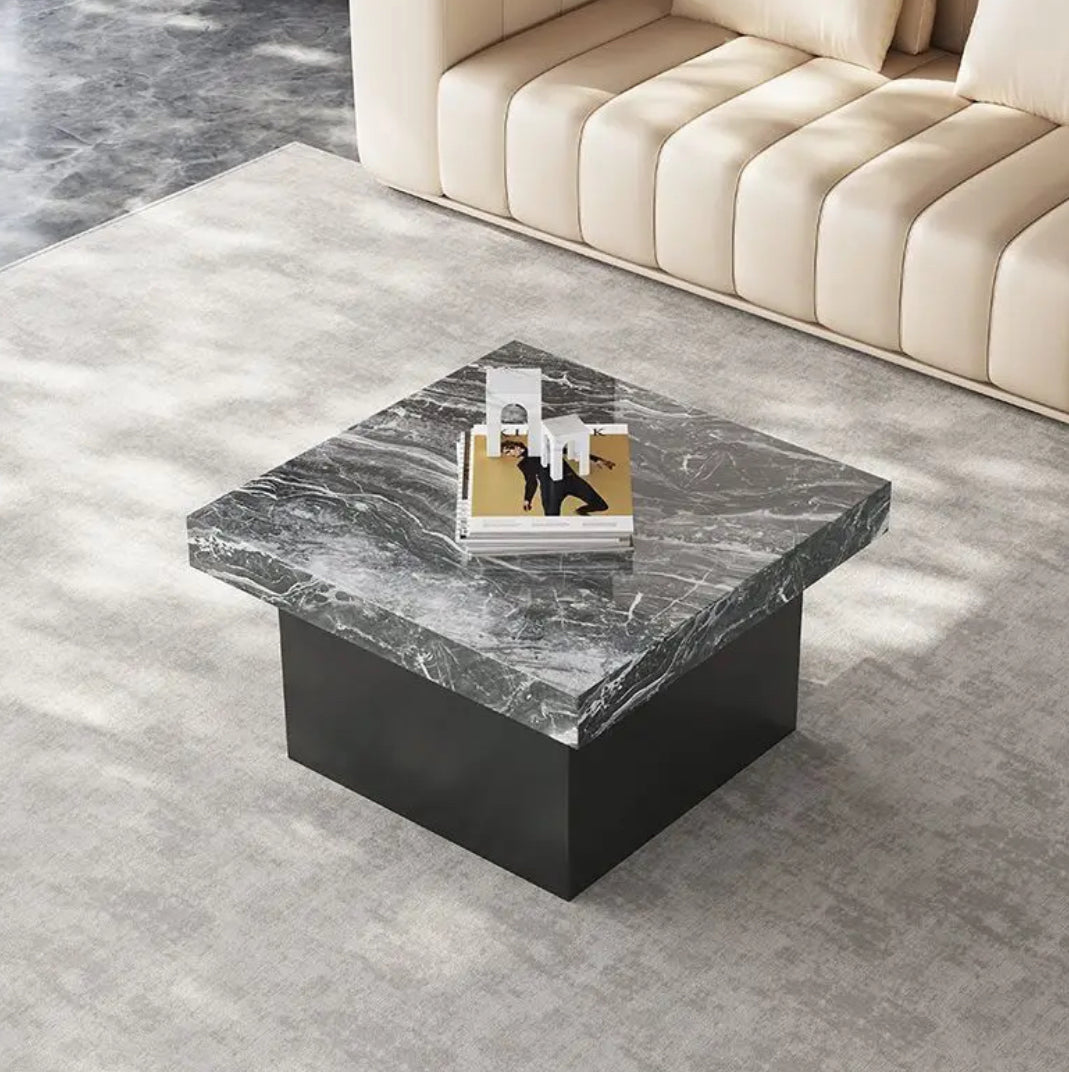 Marble Texture Square Luxury Coffee Table