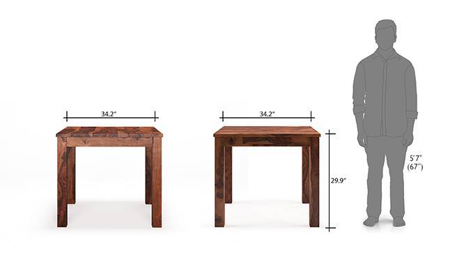 Vintage Solid Wood 4 Seater Storage Dining Set