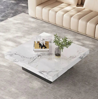 Marble Texture Square Luxury Coffee Table