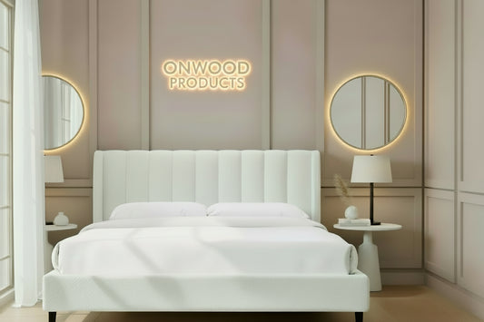 Georgia Upholstered Bed - On Wood Products