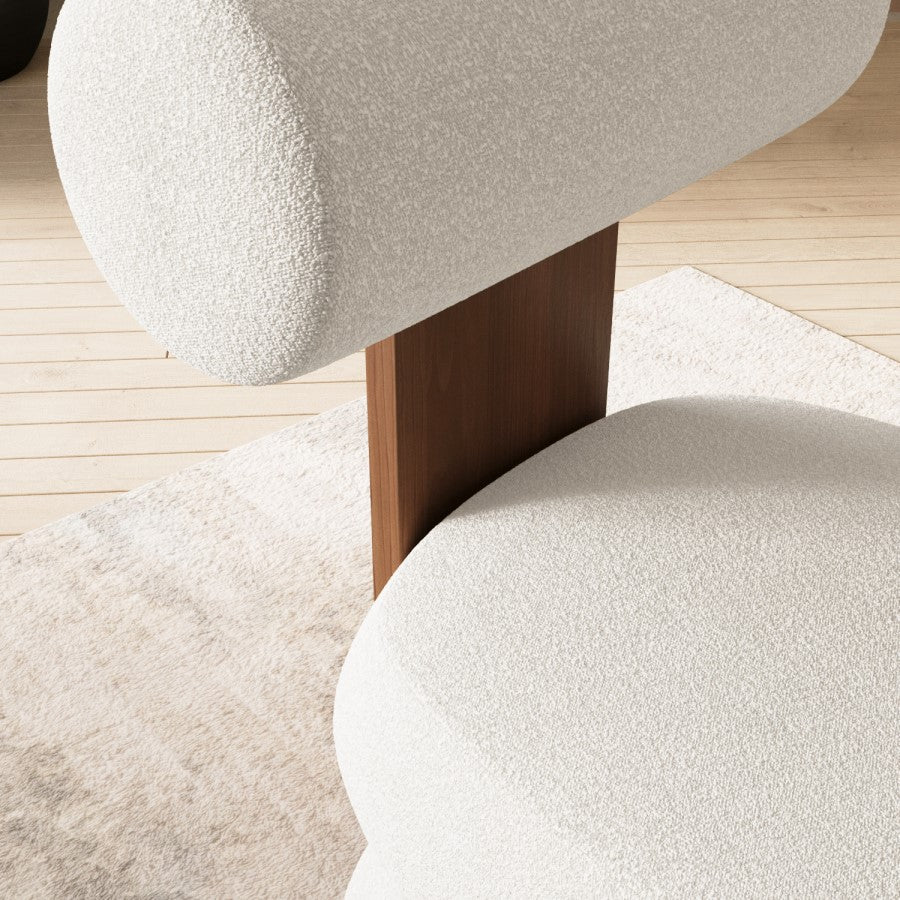 Cream Boucle Premium Accent Chair