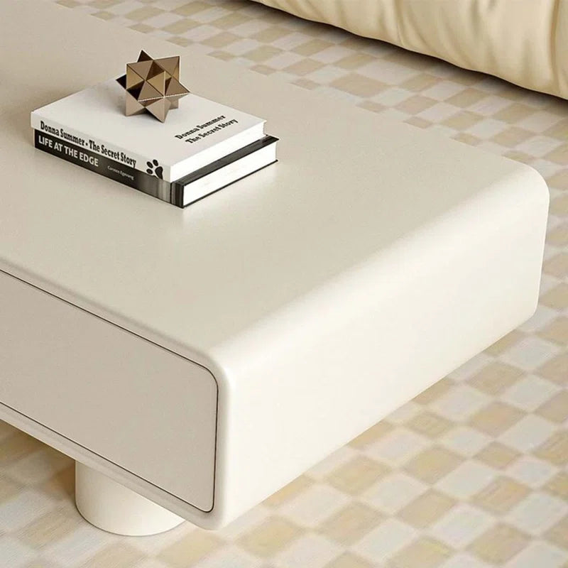 Beige Wood Rectangular Coffee Table