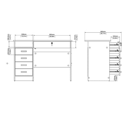 Latitude Study Desk - On Wood Products