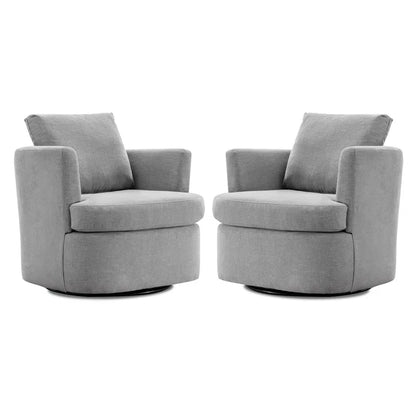 Blendia Upholstered Accent Swivel Chair 360' Degrees - On Wood Products