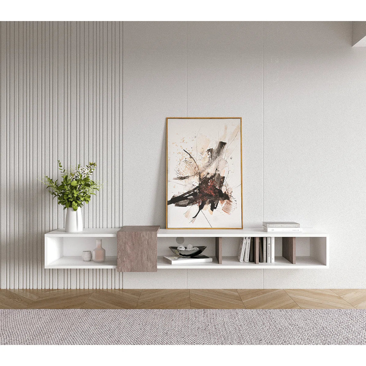 Draylee TV Panel in Wood Finish