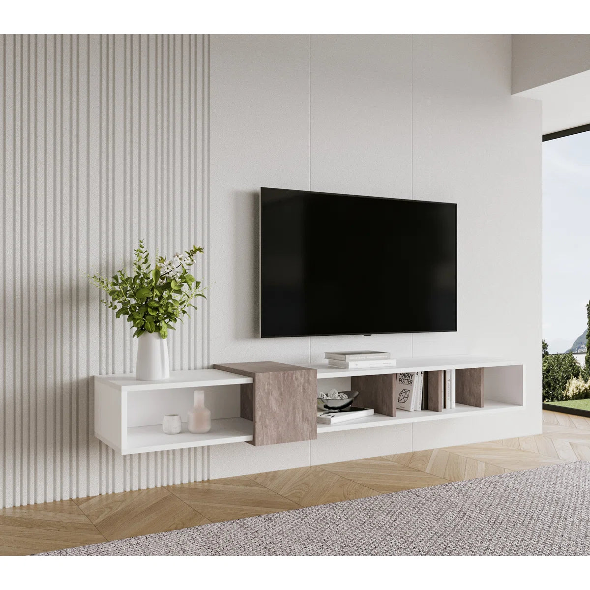 Draylee TV Panel in Wood Finish
