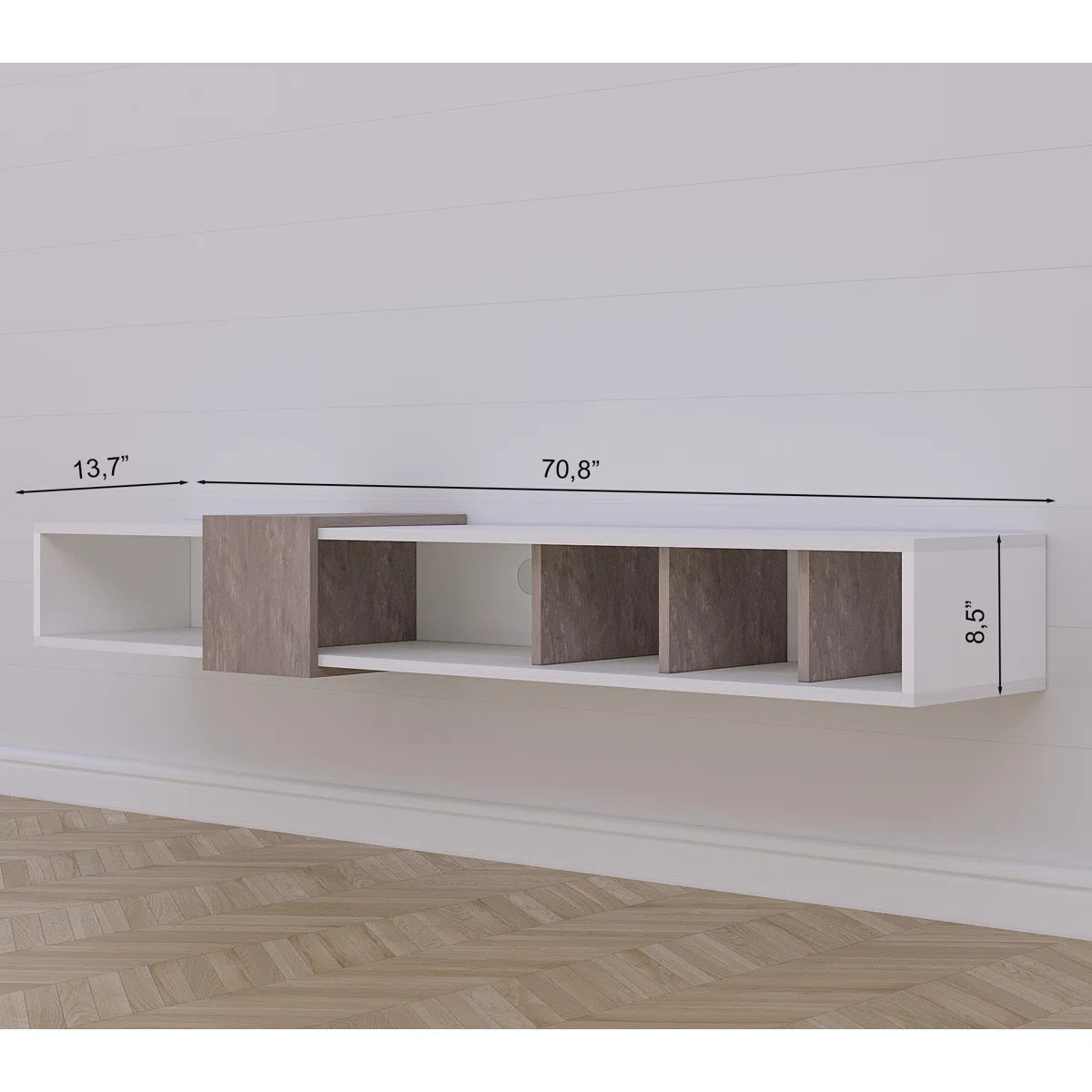 Draylee TV Panel in Wood Finish