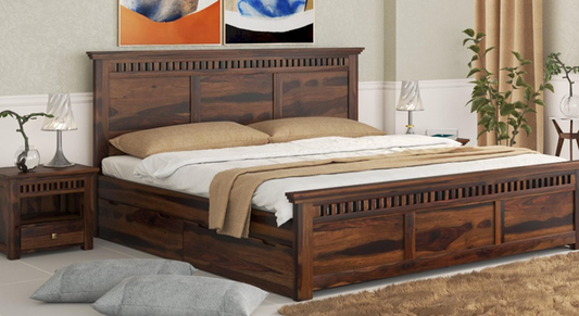 Kuber Solid Wood Bed