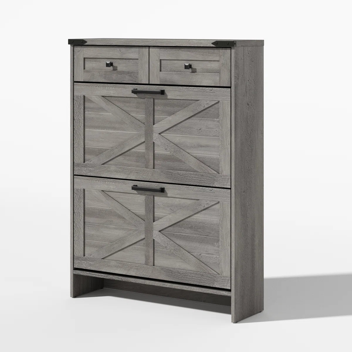 Farmhouse Blue Shoe Cabinet