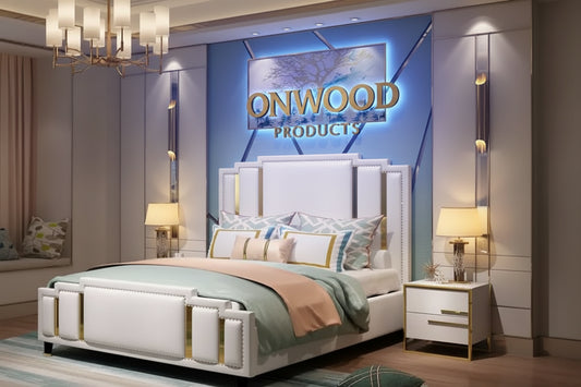 Discover Glamorous Art Luxury Upholstered bed - On Wood Products