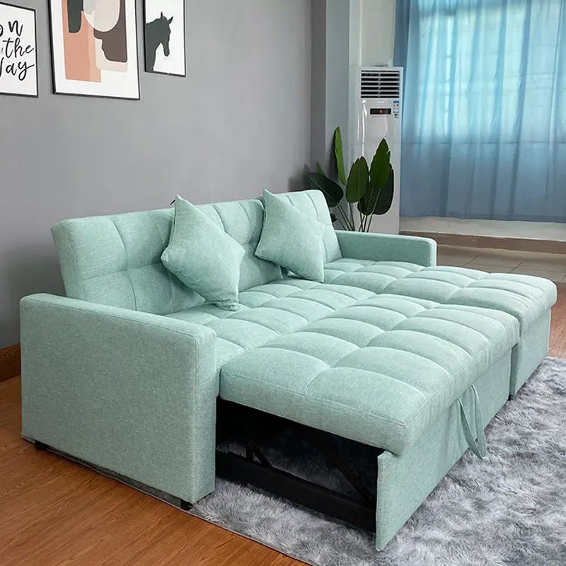 L Shape Corner Convertible Sofa Come Bed - On Wood Products