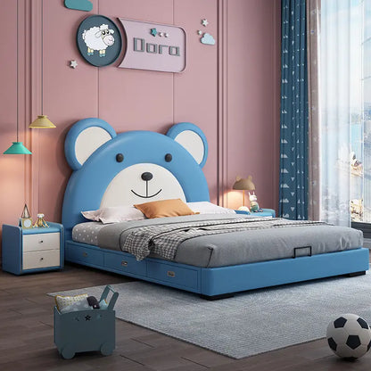 Teddy Bear Kids Bed In Upholstery - On Wood Products