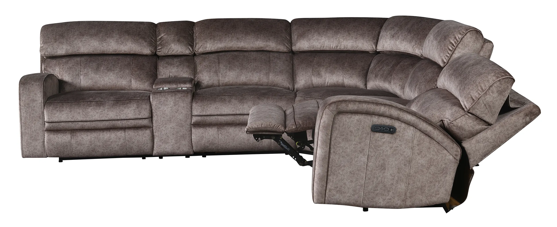 Mint Furniture Varmer 6 Seater Leatherette Corner Recliner Sofa Set - On Wood Products