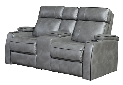 Reclining Sofa With Drop Down Table - On Wood Products