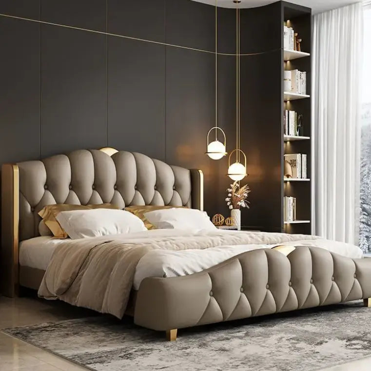 Daniel Luxury Upholstery Bed - On Wood Products