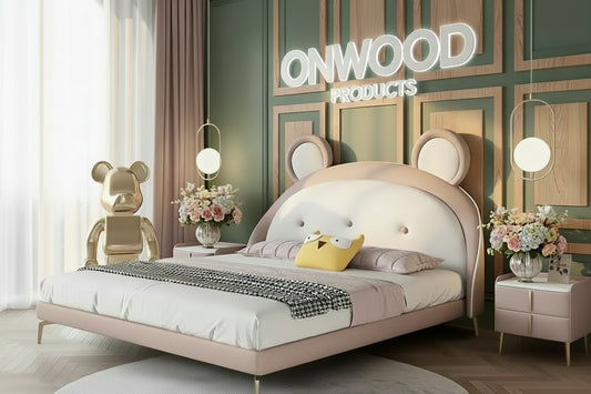 Bear Kids Bed Without Storage - On Wood Products