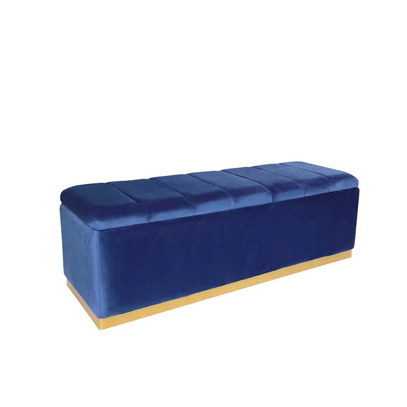 Couch Bench Pouffe Footstool with Storage - On Wood Products